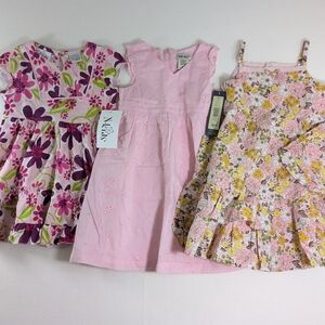 NWT Toddler Girls 18-24M 3 Dress Bundle Baby Floral Eyelet Sundress